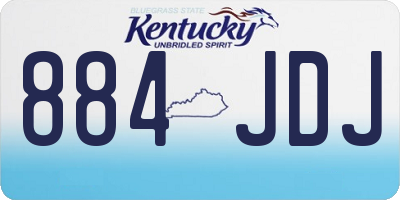 KY license plate 884JDJ