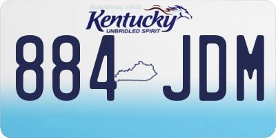 KY license plate 884JDM