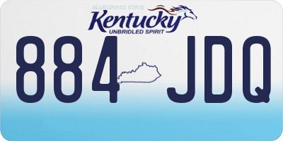 KY license plate 884JDQ