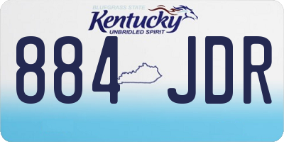 KY license plate 884JDR