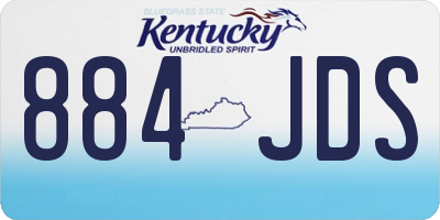 KY license plate 884JDS