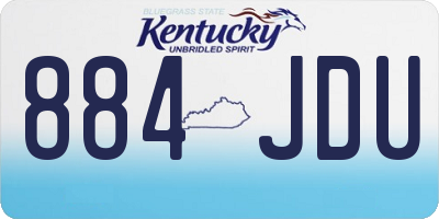 KY license plate 884JDU