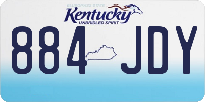 KY license plate 884JDY