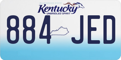 KY license plate 884JED