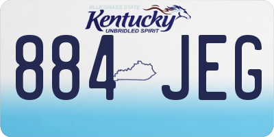 KY license plate 884JEG