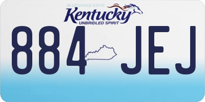 KY license plate 884JEJ