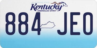 KY license plate 884JEO