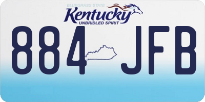 KY license plate 884JFB
