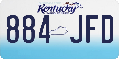 KY license plate 884JFD