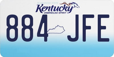 KY license plate 884JFE