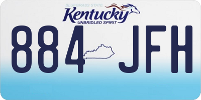 KY license plate 884JFH