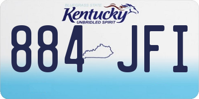 KY license plate 884JFI