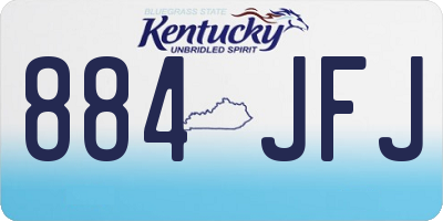 KY license plate 884JFJ