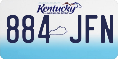 KY license plate 884JFN