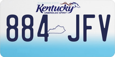 KY license plate 884JFV