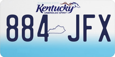 KY license plate 884JFX
