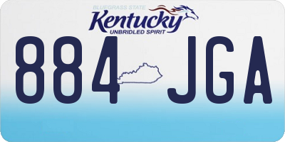 KY license plate 884JGA