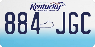 KY license plate 884JGC