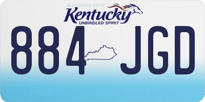 KY license plate 884JGD