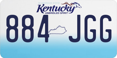 KY license plate 884JGG