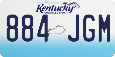 KY license plate 884JGM