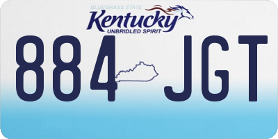 KY license plate 884JGT