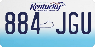 KY license plate 884JGU