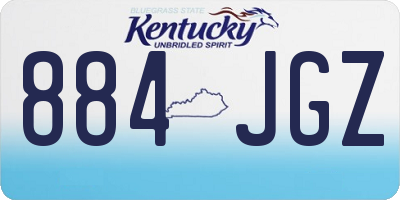 KY license plate 884JGZ