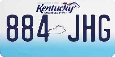 KY license plate 884JHG