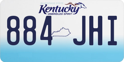 KY license plate 884JHI