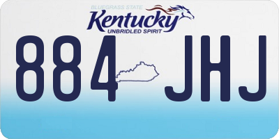 KY license plate 884JHJ