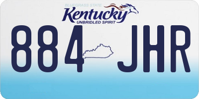 KY license plate 884JHR