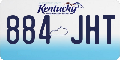 KY license plate 884JHT