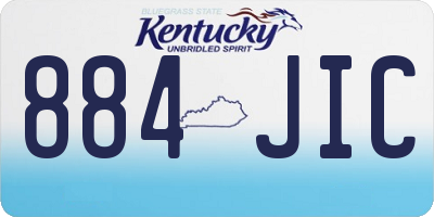 KY license plate 884JIC