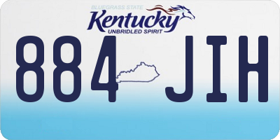 KY license plate 884JIH
