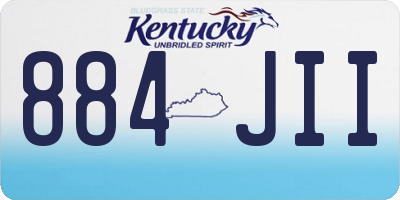 KY license plate 884JII