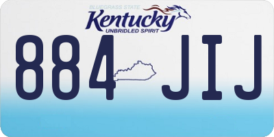 KY license plate 884JIJ