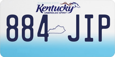KY license plate 884JIP