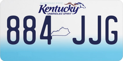 KY license plate 884JJG