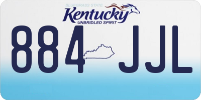 KY license plate 884JJL