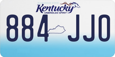 KY license plate 884JJO