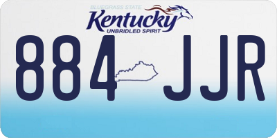 KY license plate 884JJR