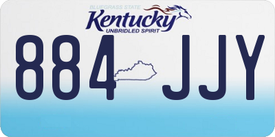 KY license plate 884JJY