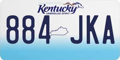 KY license plate 884JKA