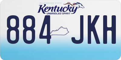 KY license plate 884JKH