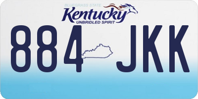 KY license plate 884JKK