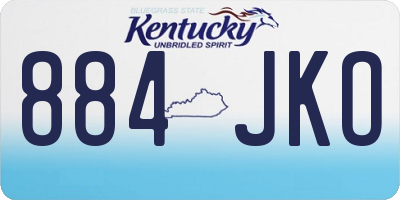 KY license plate 884JKO