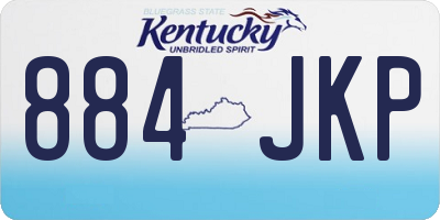 KY license plate 884JKP