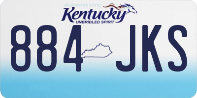 KY license plate 884JKS