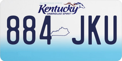 KY license plate 884JKU